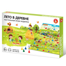 Игра настольная ходилка "Лето в деревне", 33х22х2,5 см.