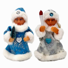 Снегурочка на бат., св./зв., 18 см.