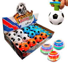 Заводная юла «Футбольный мяч». Свет/звук. 13 см.