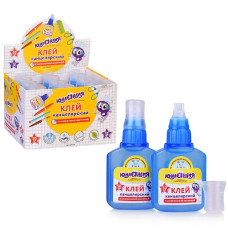 Клей канцелярский 50 мл, с силиконовой кисточкой.,10х5х2,5 см