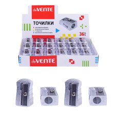 Точилка для карандашей "Shell" 1 отверстие, без контейнера, металлическая, каждая с индивидуальной м