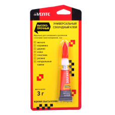 Клей секундный "Super Strong glue" (супер клей) 3 г, универ., высокопрочный, концентр., 16х8х1 см