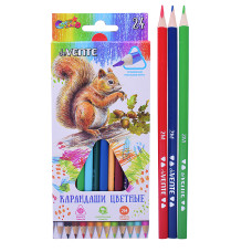 Карандаши цветные "Trio" 24 цв, 2М, диаметр гриф. 2,8 мм, трехгранные, в карт. кор. 21х9х1 см