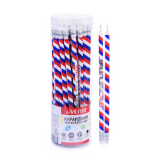 Карандаш чернографитный "Триколор" HB, диаметр грифеля 2 мм, круглый корпус, с запечаткой в цветах Р