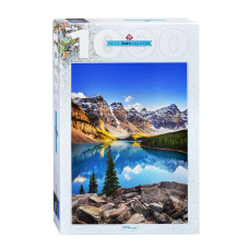 Пазлы 1000 "Озеро в горах". 33х22х6 см.