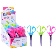 Ножницы детские "Cosmo Ergo Line" 13 см, с линейкой, эргономичные пластиковые кольца, в картонном ди