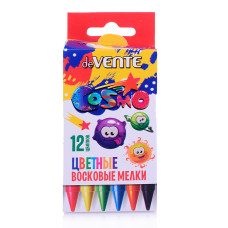 Мелки школьные "Cosmo" восковые 12 цветов в карт. кор. с подвесом 11х5х2 см