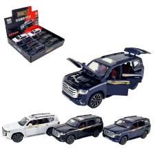 Модель металл., со светом и звуком "Toyota Land Cruiser 300", 1:24 21х8,5х8 см.