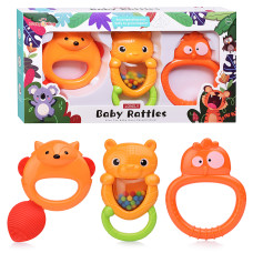 Набор погремушек "Милые зверята" в коробке. 29х15х4 см.