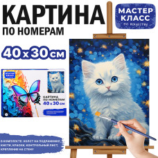 Набор для рисования "Картина по номерам 30х40 см. Котёнок"