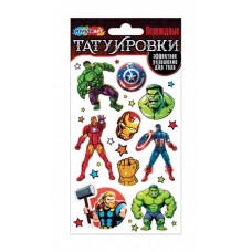 Тату "Герои", 1 лист, в пак., 18,5х9,5 см