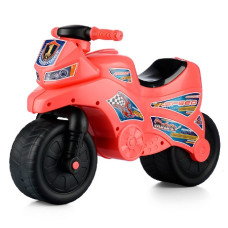 Каталка "Мотоцикл" (цвет корал). 70х46х15 см.