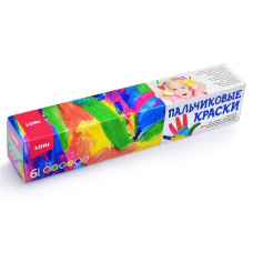 Пальчиковые краски 6 цв. по 40 мл. 26х5х4 см.