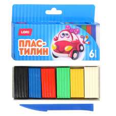 Пластилин  6 цветов по 15 гр, с европодвесом 15х9х2 см