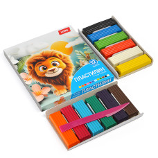 Пластилин FUNNY FRIENDS 12 цв, 15 гр,пенал 15х15х1 см